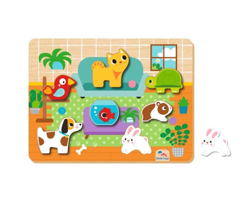 2Kids Toys Vkládací puzzle Mazlíčci