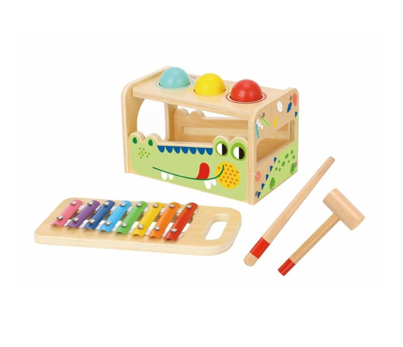 2Kids Toys Zatloukačka a xylofon Krokodýl