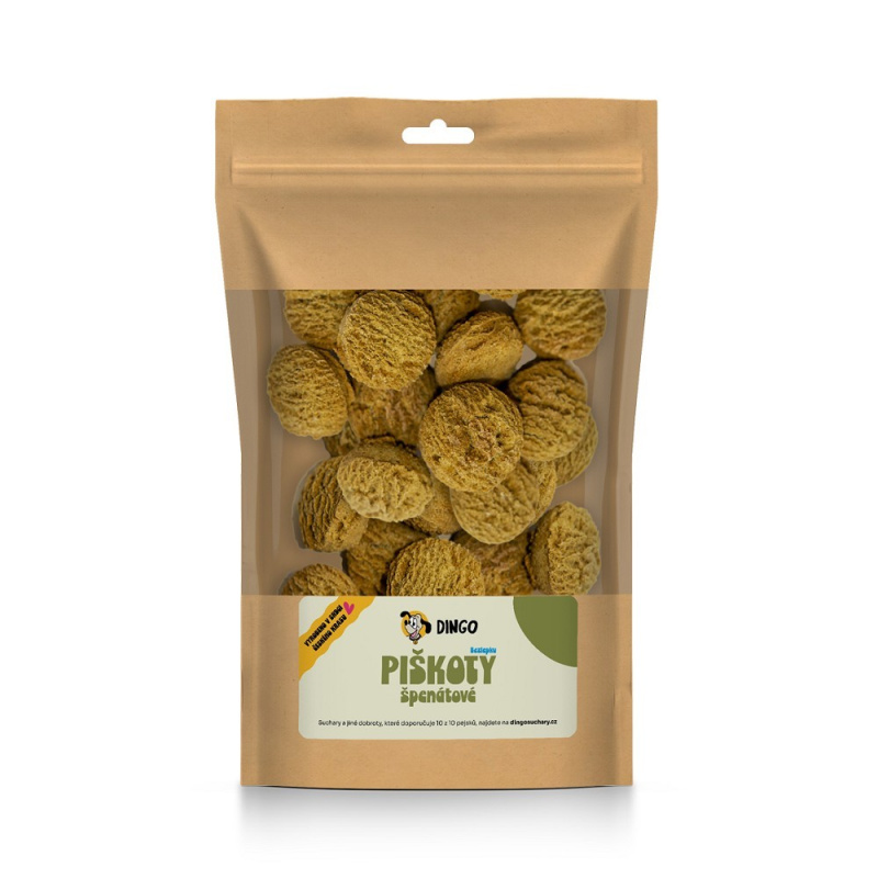 DINGO piškoty se špenátem, 250g