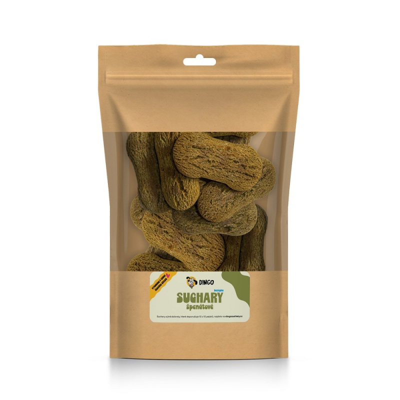 DINGO suchary se špenátem, 500g