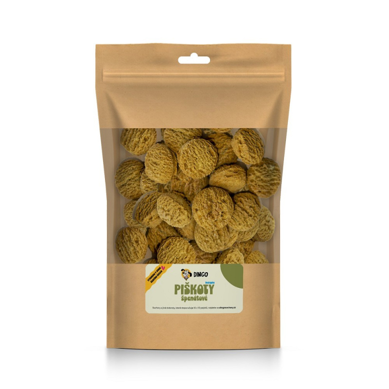 DINGO piškoty se špenátem, 500g