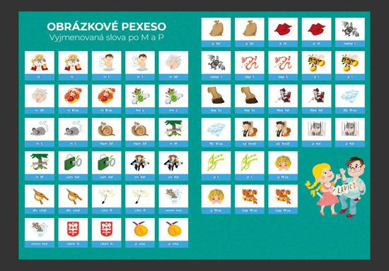 Pexeso: Vyjmenovaná slova M + P V lavici s.r.o.