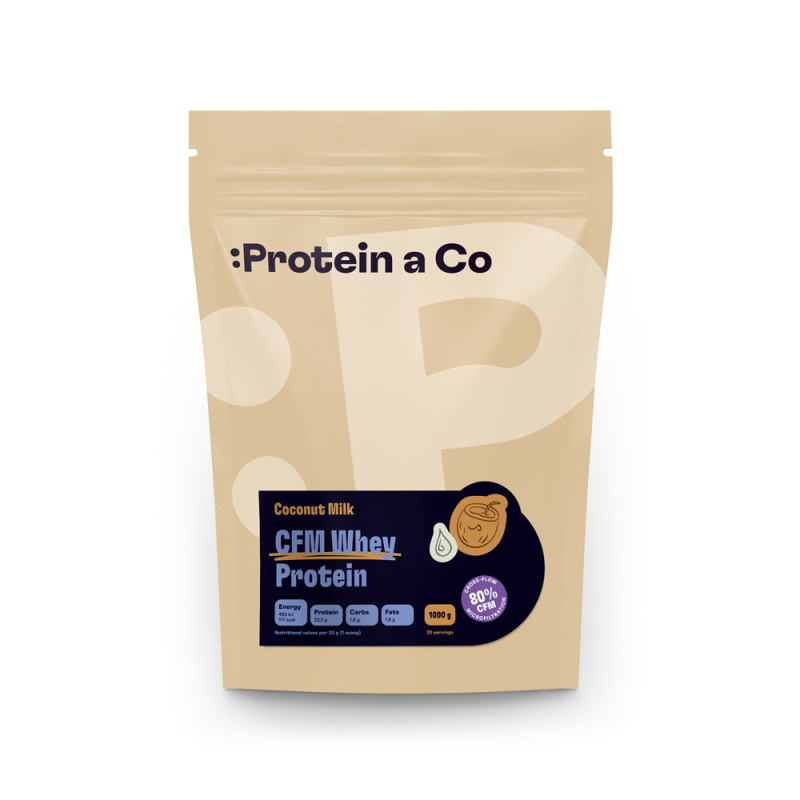 Protein&Co CFM WHEY PROTEIN 80 1 kg, Coconut milk