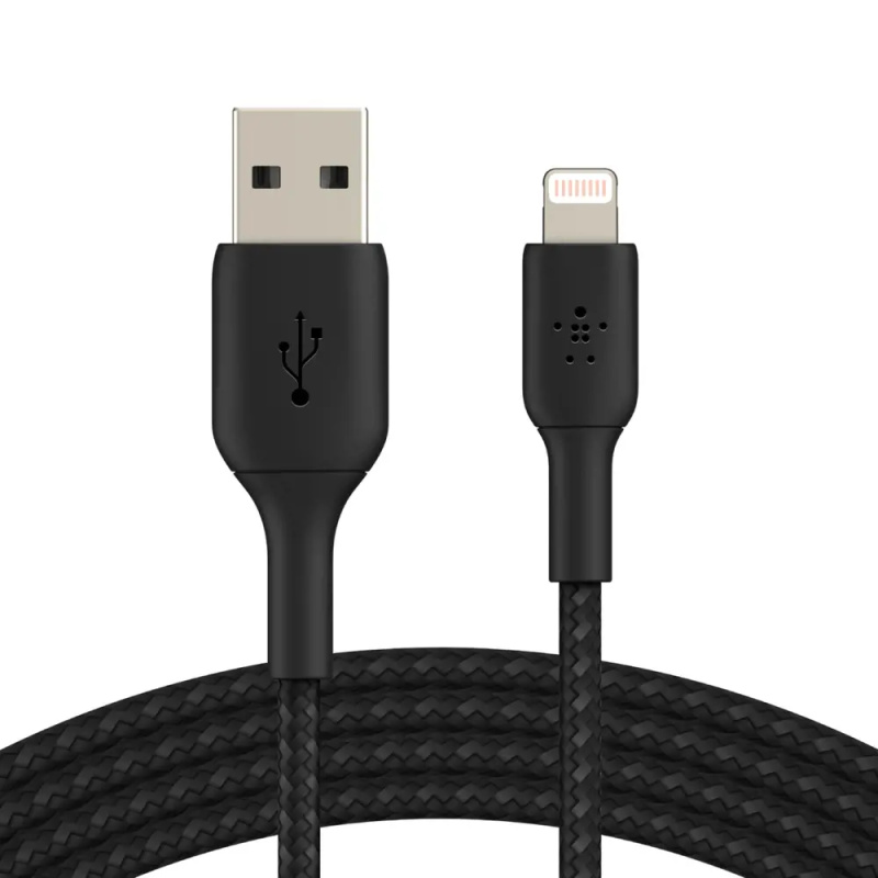 Belkin BOOST Charge Braided Lightning/USB-A odolný kabel, 1m, černý