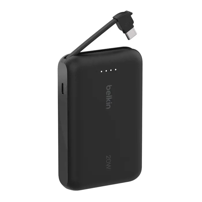 Belkin BOOST CHARGE™ USB-C PowerBanka s integrovaným USB-C kabelem, 10000mAh, PD, 20W černá