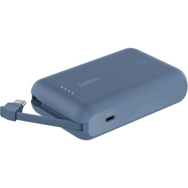 Belkin BOOST CHARGE™ USB-C PowerBanka s integrovaným USB-C kabelem, 10000mAh, PD, 20W modrá