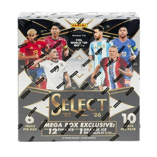 2025/2026 Panini Select Road to FIFA World Cup Mega Box - fotbalové karty