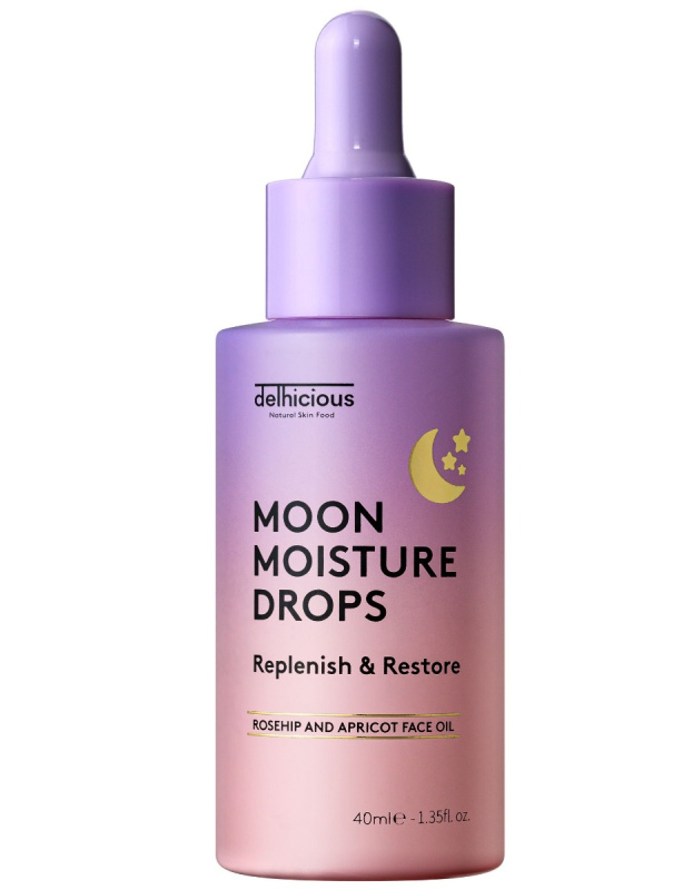 delhicious MOON MOISTURE DROPS vyživující olejové sérum pro regeneraci a obnovu pleti 40 ml