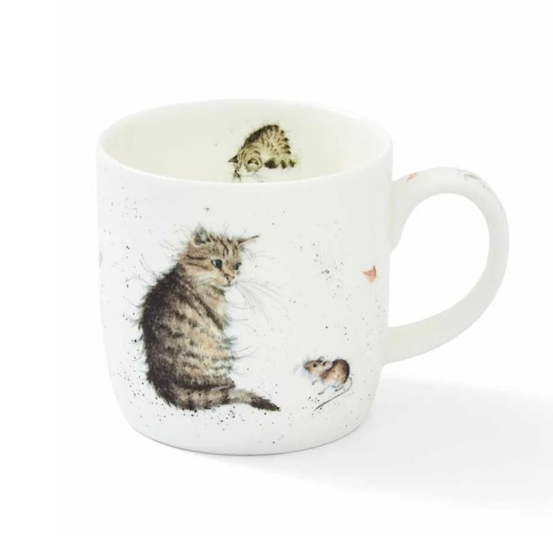Royal Worcester Porcelánový hrnek Wrendale Designs "Cat and Mouse", 0,31 l - Kočka a myš