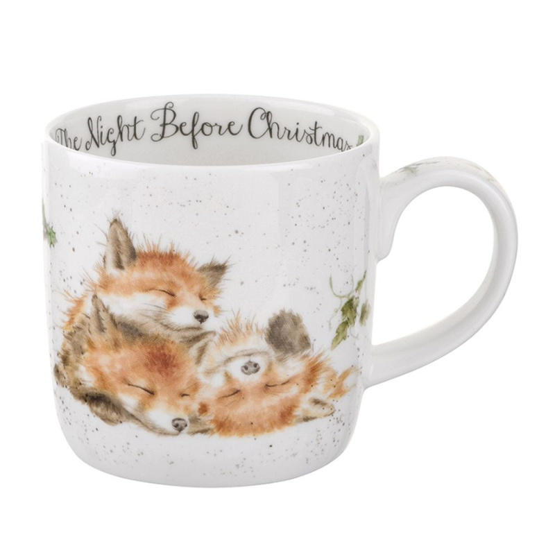 Royal Worcester Vánoční porcelánový hrnek Wrendale Designs "The Night Before Christmas", 0,31 l - Liška