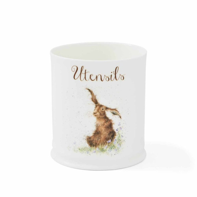 Royal Worcester Porcelánová dóza na vařečky Wrendale Designs "Harebells", 13x15 cm - Zajíc