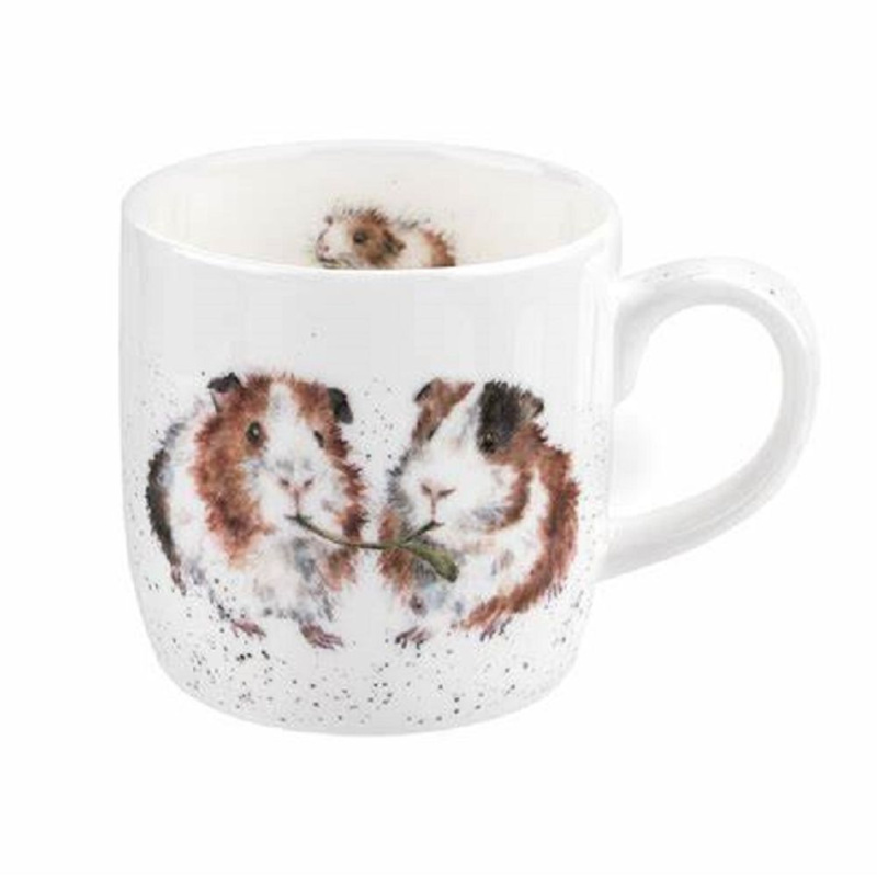 Royal Worcester Porcelánový hrnek Wrendale Designs "Lettuce be Friends", 0,31 l - Morčata