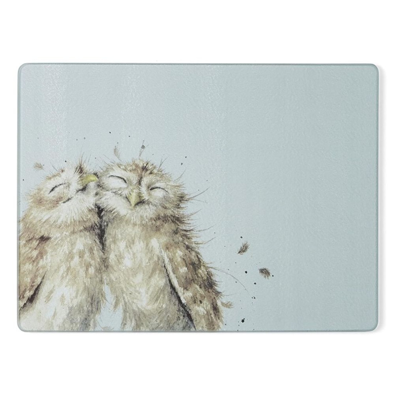 Pimpernel Skleněná krájecí deska Wrendale Designs "Birds of a Feather" - Sovy
