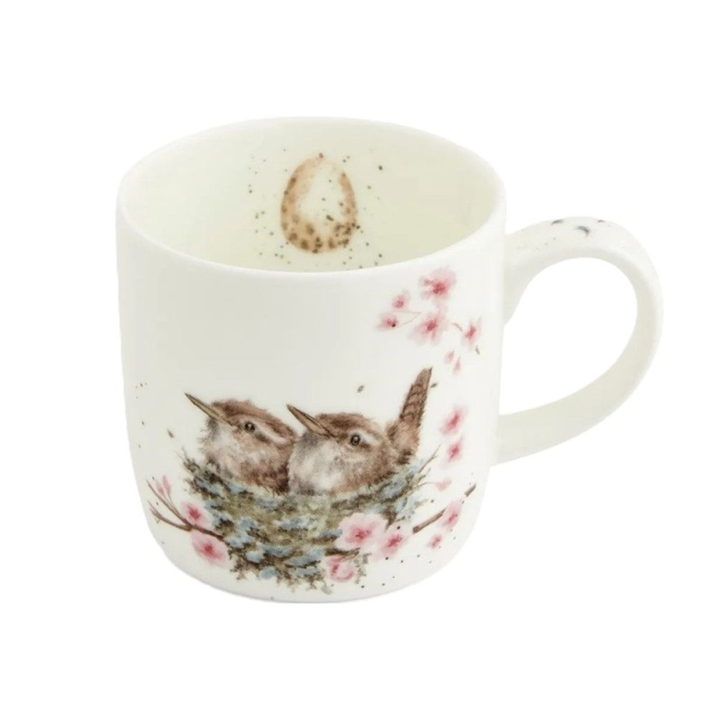 Royal Worcester Porcelánový hrnek Wrendale Designs "Feather your Nest", 0,31 l - Střízlíci