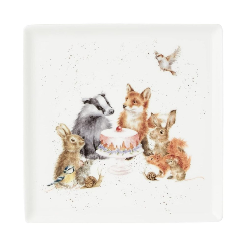 Royal Worcester Porcelánový dezertní talíř Wrendale Designs "Woodland Party" - Lesní zvířátka