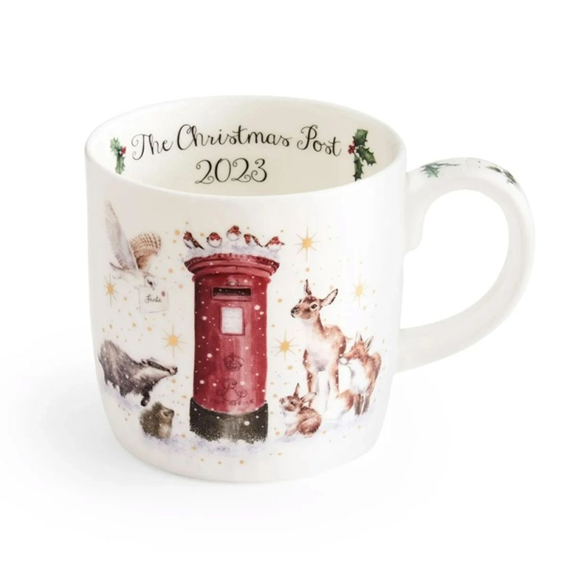 Royal Worcester Vánoční porcelánový hrnek Wrendale Designs "The Christmas Post", 0,4 l - Vánoční pošta