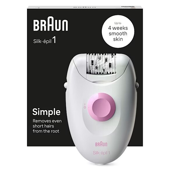 BRAUN Silk-épil 1 elektrický epilátor 1-010 bílá/růžová