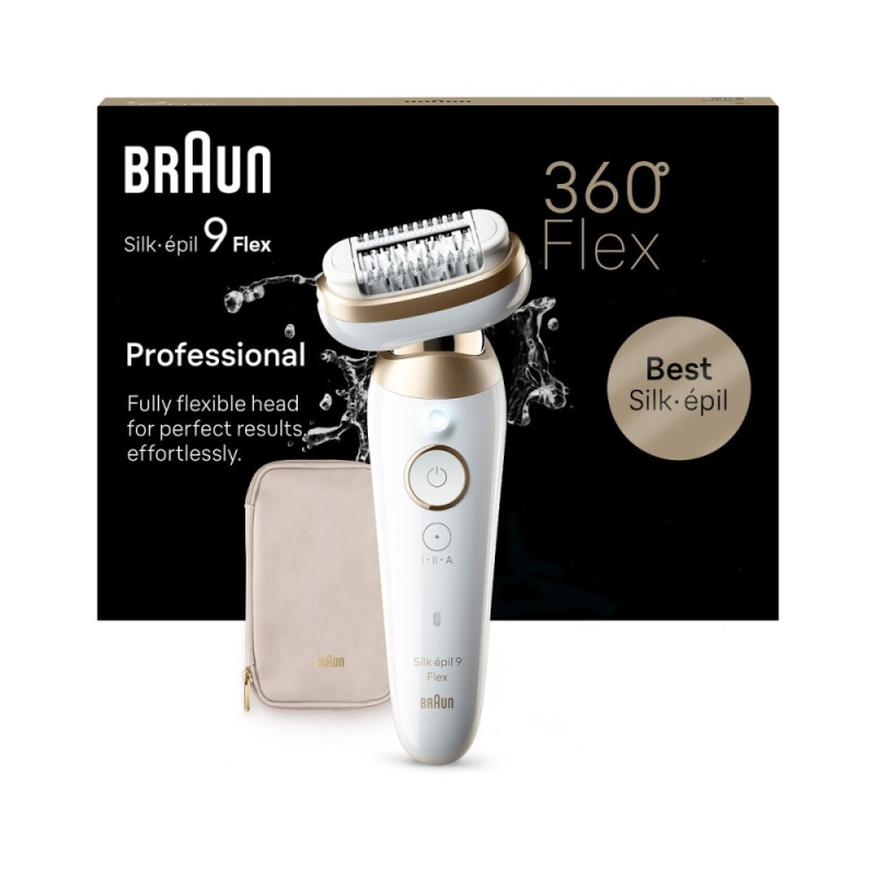 Braun Silk-épil 9 9011 epilátor s plně flexibilní hlavou na nohy, tělo a podpaží 1 ks