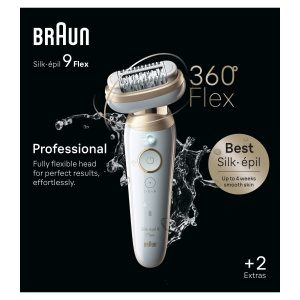 Braun Silk-épil 9 9011 epilátor s plně flexibilní hlavou na nohy, tělo a podpaží 1 ks