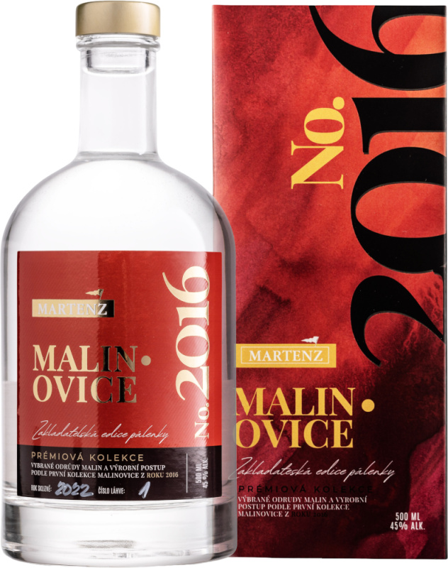 Martenz Malinovice Martenz No.2016 0,5l 45% + Dárkové balení
