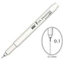 Technický popisovač (1ks) černý vel. 0.1