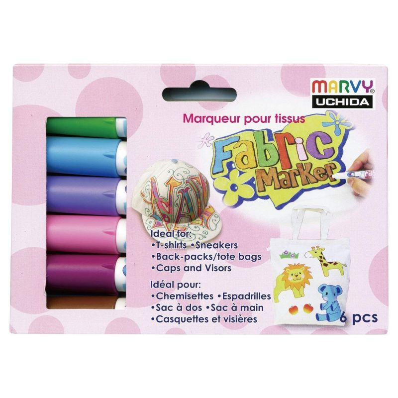 Popisovač barevný na textil sada (6ks) pastel