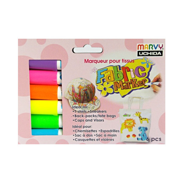 Popisovač barevný na textil sada (6ks) neon