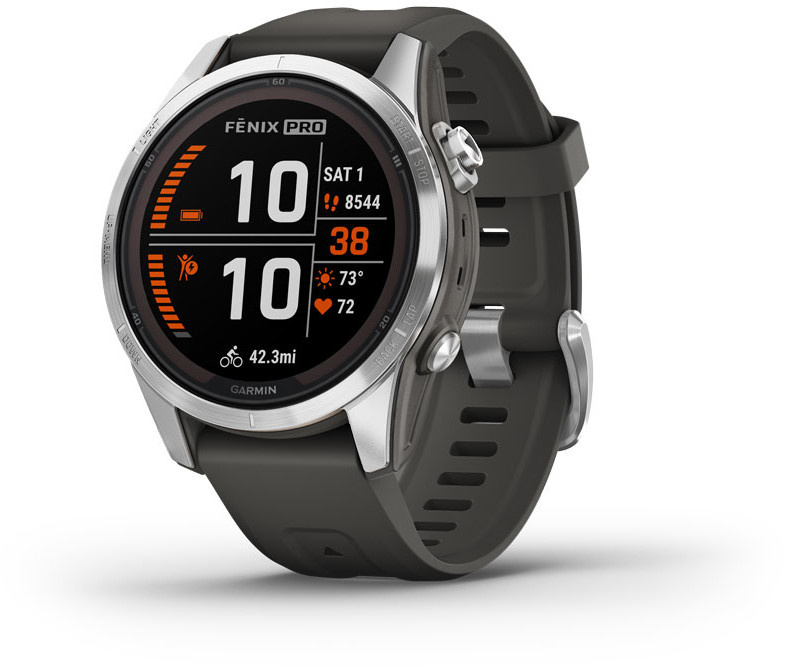 Garmin fenix 7S Pro Glass Solar Stříbrná