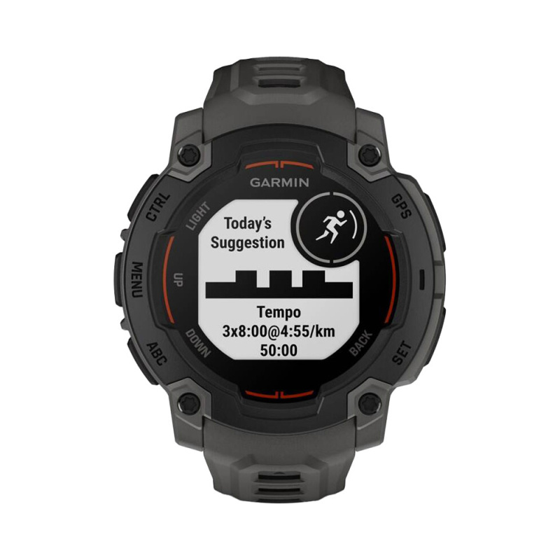 Garmin Instinct E – 45 mm, Black s charcoal páskem Černá