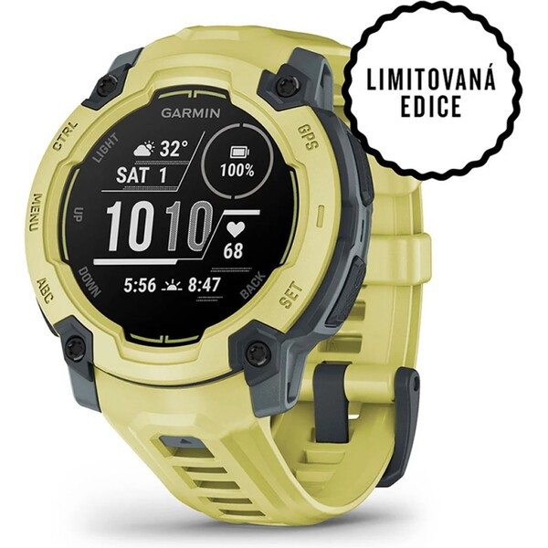 Garmin Instinct E – 45 mm, Electric lime s electric lime páskem Zelená