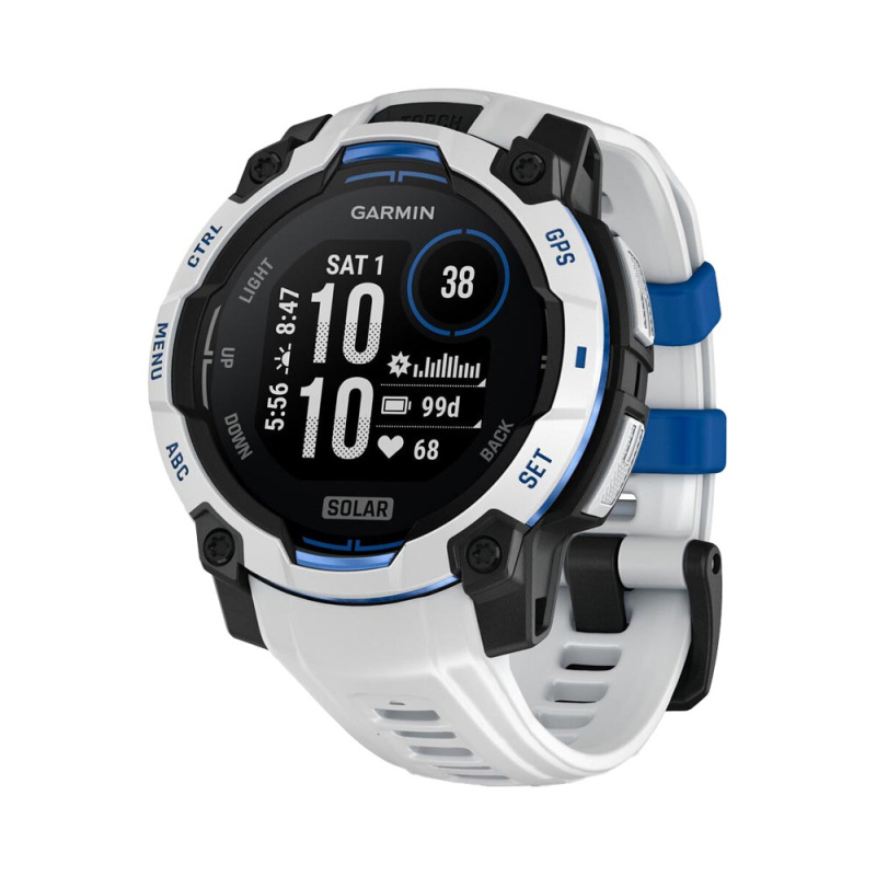 Garmin Instinct 3 Solar 45 mm chytré hodinky Whitestone/Blue