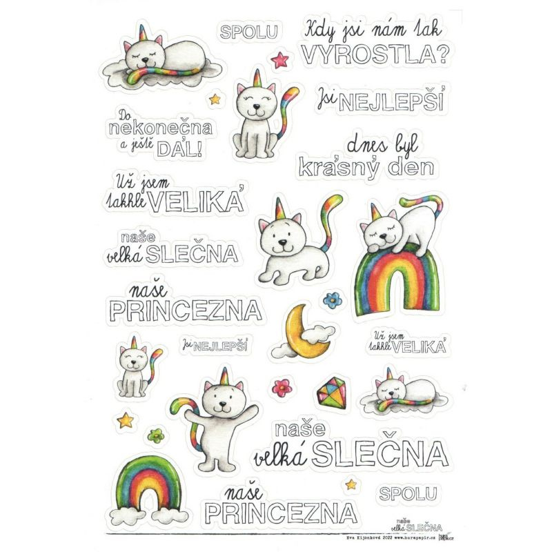 Samolepky A5 - Naše velká slečna
