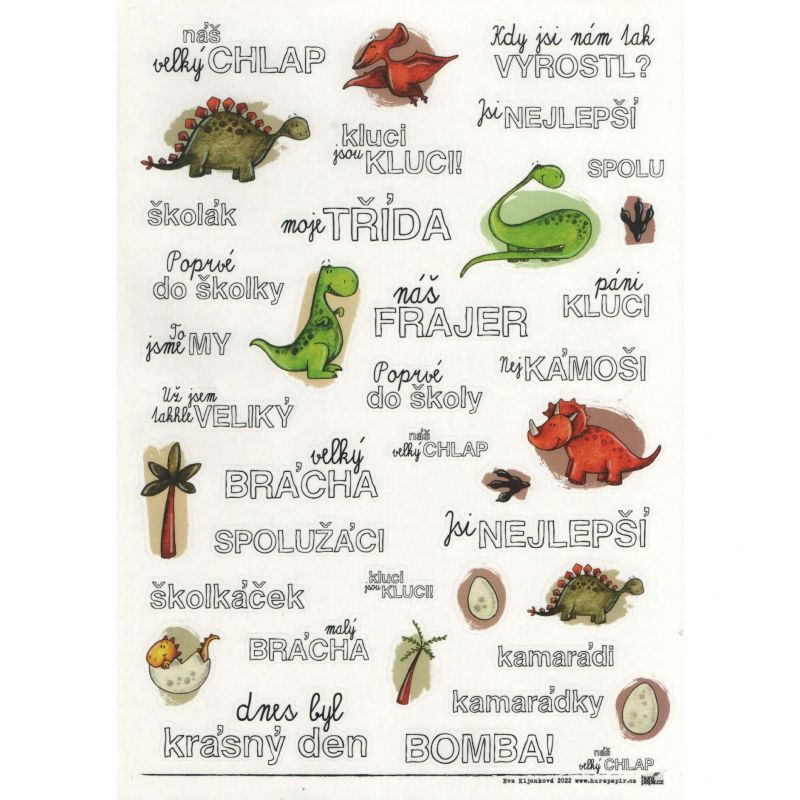 Samolepky průhledné A4 - Náš velký chlap