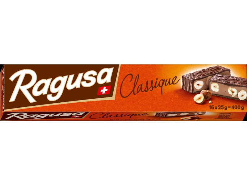 Čokoláda Ragusa classique ml. s ořechy 400g