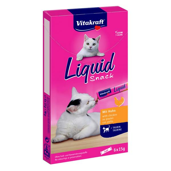 Vitakraft Liquid Snack kuře a taurin 6x15 g