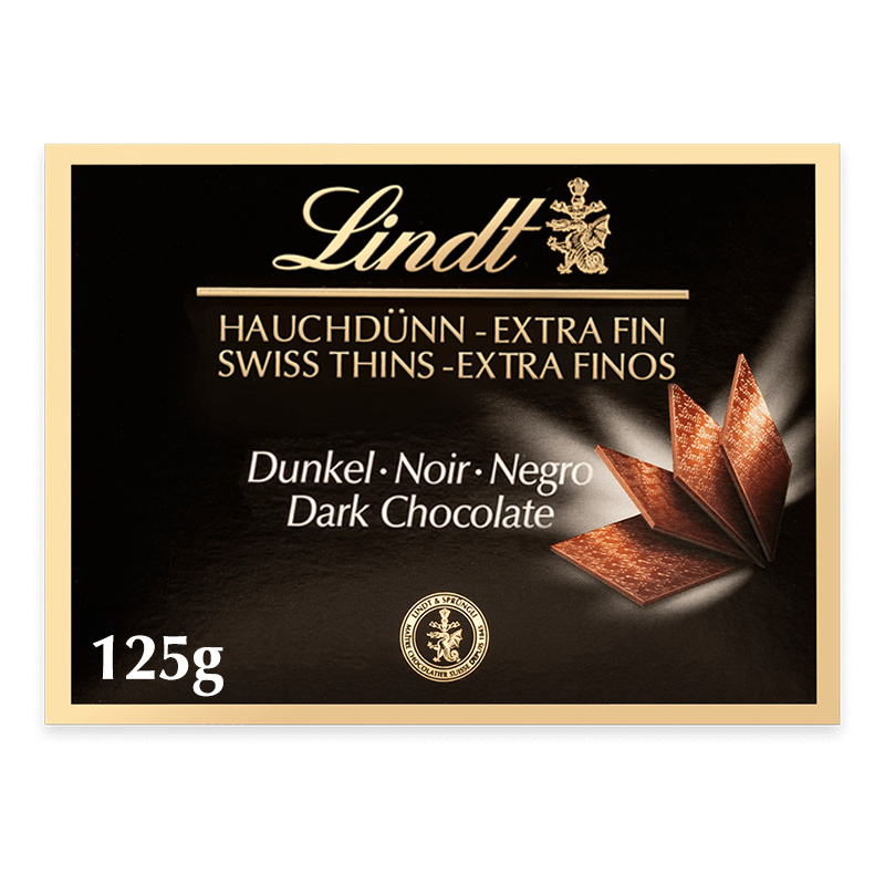 Lindt Thins Dark hořká čokoláda 125g