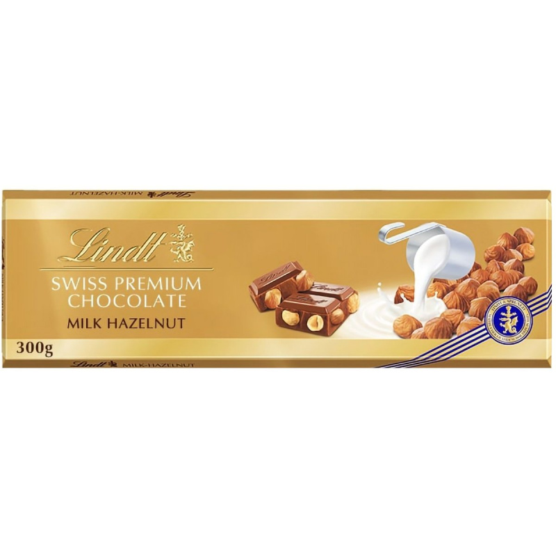 Lindt Čokoláda Gold Tablet Švýcarská Mléčná s lískovými oříšky