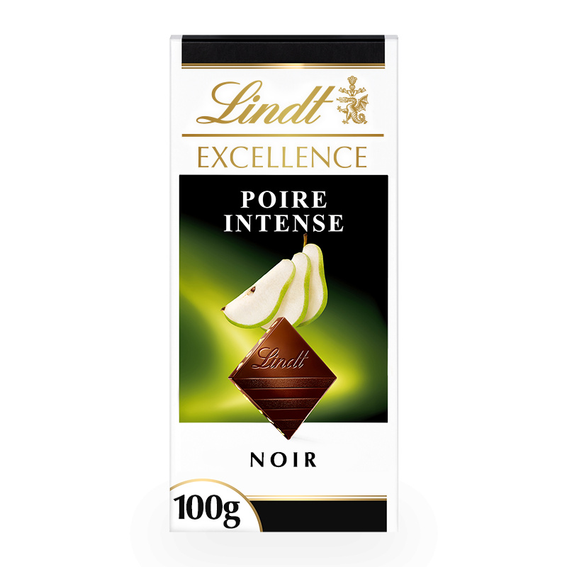 Lindt EXCELLENCE Hořká čokoláda s hruškovou náplní a kousky mandlí 100g