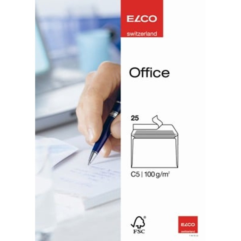 Obálky Elco - C5, samolepicí, s krycí páskou, 25 ks
