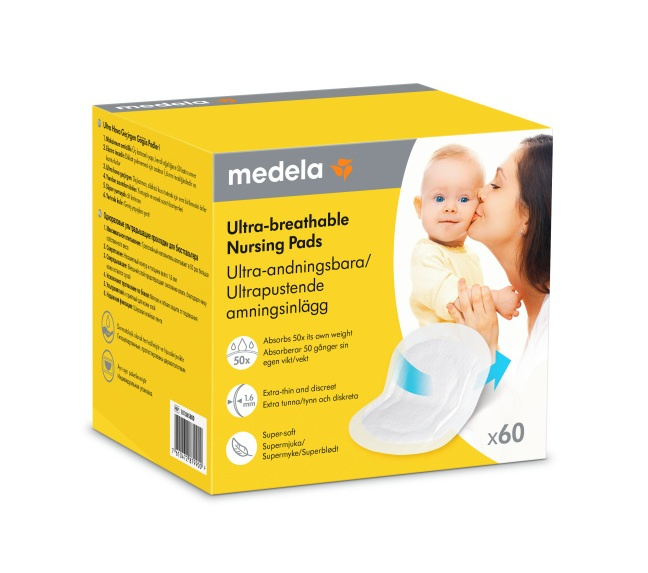 MEDELA Prsní vložky jednorázové ultra prodyšné 60 kusů