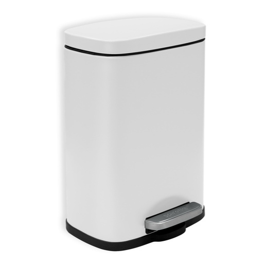 Spirella Spirella pedálový odpadkový koš akira matná bílá ocel 5 l 10.19835