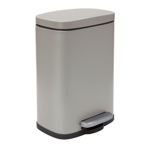 Spirella Spirella pedálový odpadkový koš akira matná šedo-hnědá ocel soft-close 12 l 10.21561