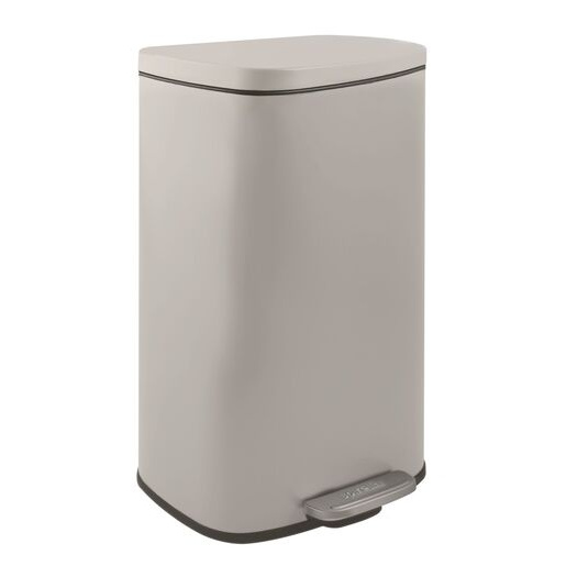 Spirella Spirella pedálový odpadkový koš akira matná šedo-hnědá ocel soft-close 30 l 10.21566
