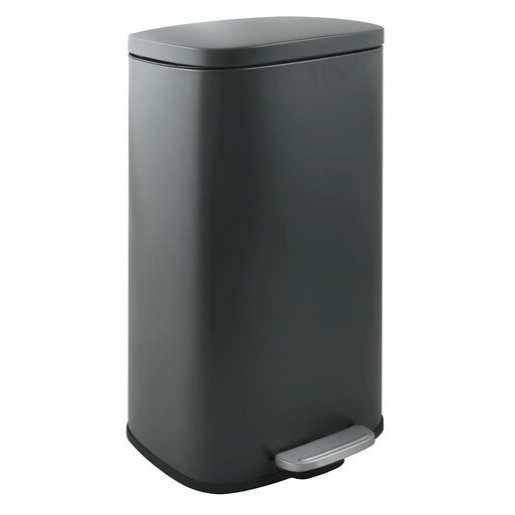 Spirella Spirella pedálový odpadkový koš akira matná šedá ocel soft-close 50 l 10.21570