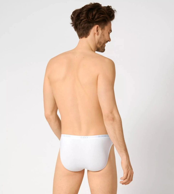 Pánské slipy sloggi men Basic Mini - bílé - SLOGGI WHITE 6