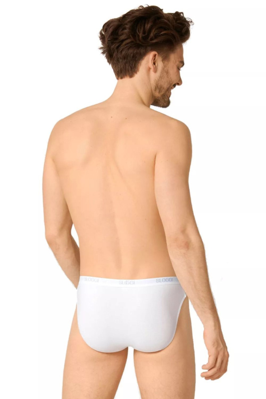 Pánské slipy Basic mini white - Sloggi bílá XL