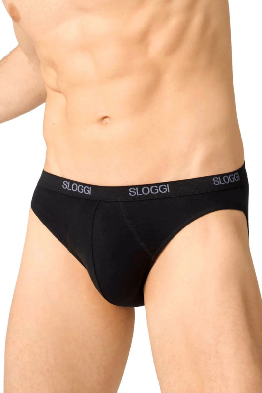 Pánské slipy Basic mini black - Sloggi černá S