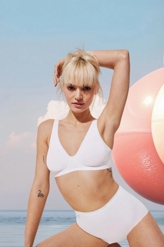 Dámské kalhotky 3 pack Basic maxi white - Sloggi bílá 4XL