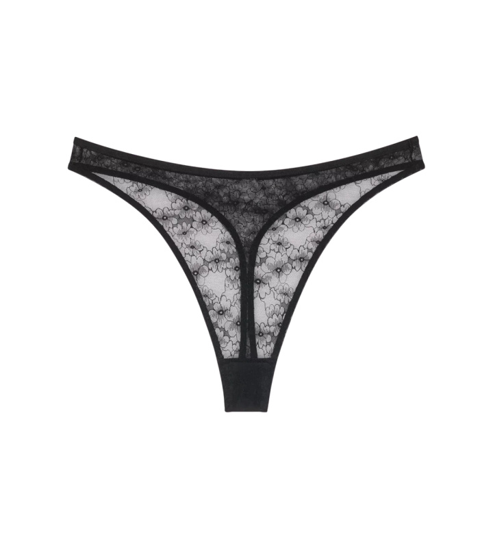 Dámská tanga Bright Spotlight High Leg string - Triumph černá (0004) 0036