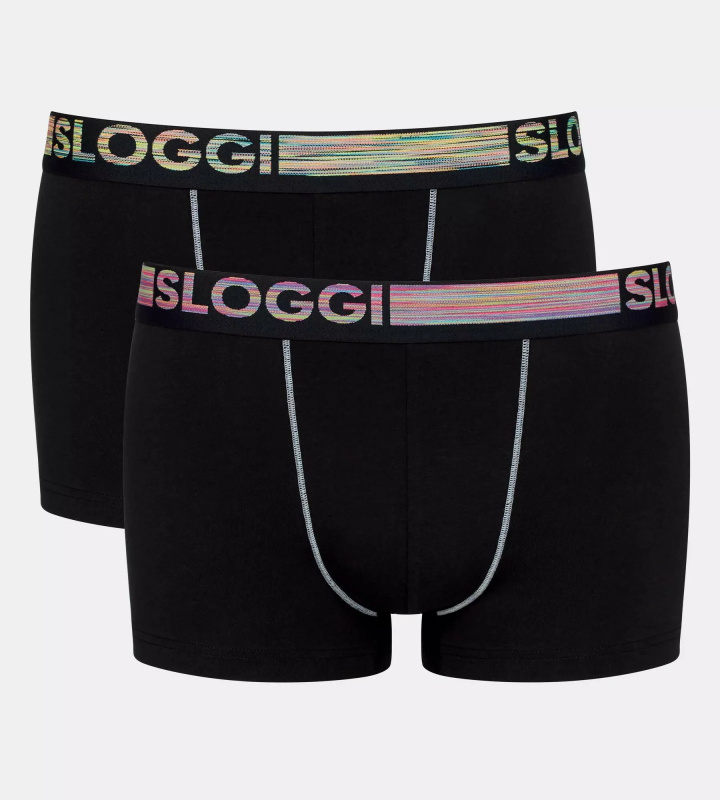 Pánské boxerky GO ABC 2.0 Hipster 2P - Sloggi černá (0004) 000M